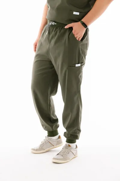 Pánske zdravotnícke nohavice Premium soft-Khaki