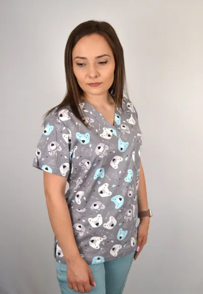 Zdravotnícka blúzka Unidress vzor medvedík