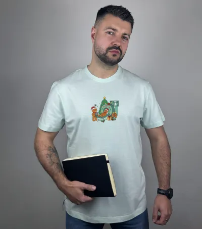 Pánske zdravotnícke tričko UNIDRESS – Vianočný motív pre rádiológov