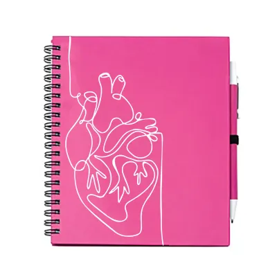 Notes/Diár ružový so zdravotníckou potlačou- srdce