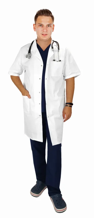 Zdravotnícky plášť pánsky s krátkym rukávom