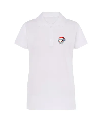 Dámska zdravotnícka polokošeľa UNIDRESS – Zúbok v Santa čiapke