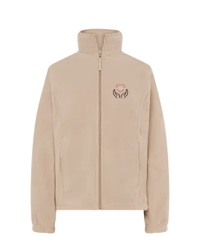 Zdravotnícka dámska flísová mikina Unidress- srdce s EKG v rukách