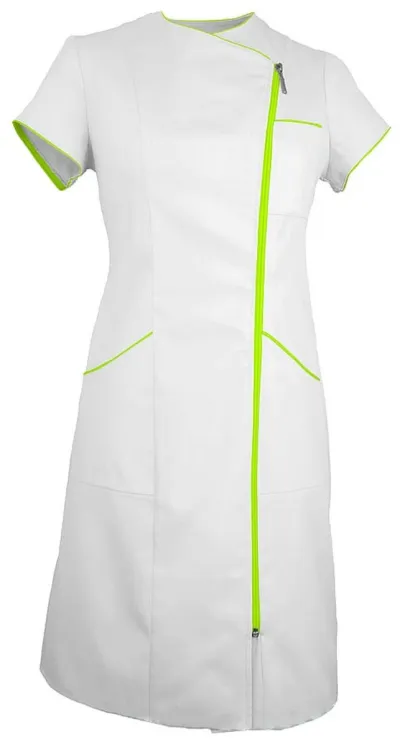 Dvojfarebné zdravotnícke šaty na zips