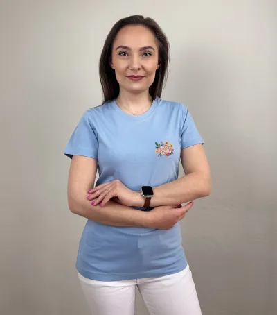 Zdravotnícke tričko Unidress- mozog s kvetmi
