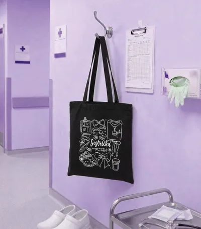 Bavlnená taška s potlačou- Sestrička zdravotnícky motív