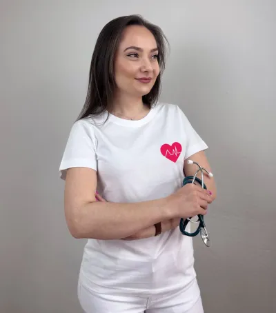 Zdravotnícke tričko Unidress- srdiečko EKG