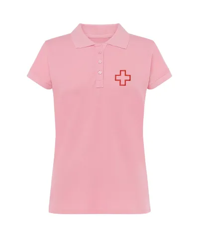 Zdravotnícka polokošeľa dámska s výšivkou Unidress- zdravotnícky kríž