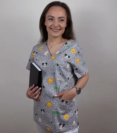 Zdravotnícka blúzka Unidress vzor myšiak