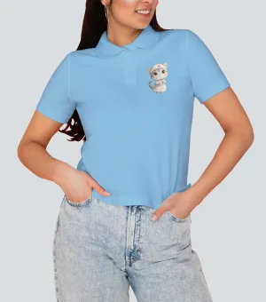 Dámska polokošeľa s potlačou- Pani Mačka