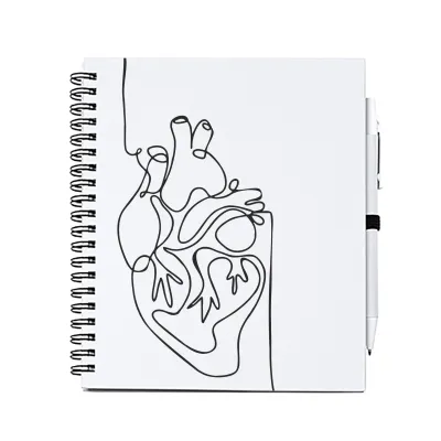 Notes/Diár biely so zdravotníckou potlačou- srdce