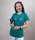 Dámske zdravotnícke tričko UNIDRESS – Vianočné labky pre veterinárky #1