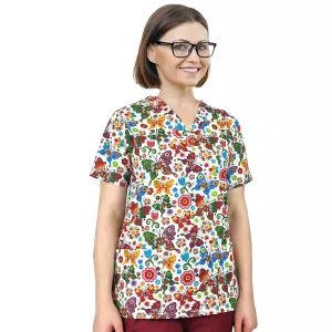 Zdravotnícka Blúzka Farebný vzor 1061