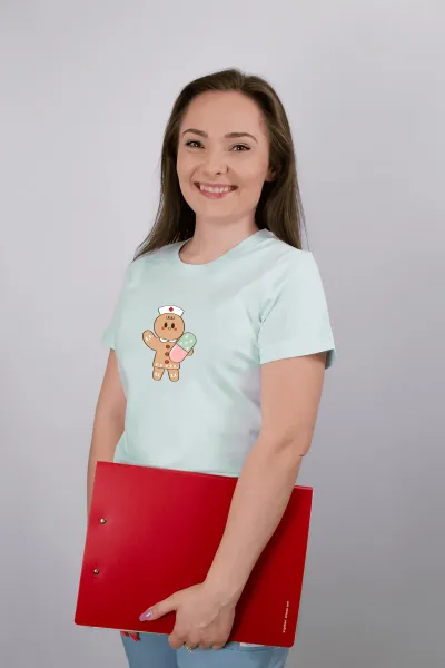 Zdravotnícke tričko Unidress- perníková sestrička s tabletkou