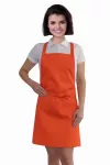 Kuchynská zástera cez hlavu Oranžová #1