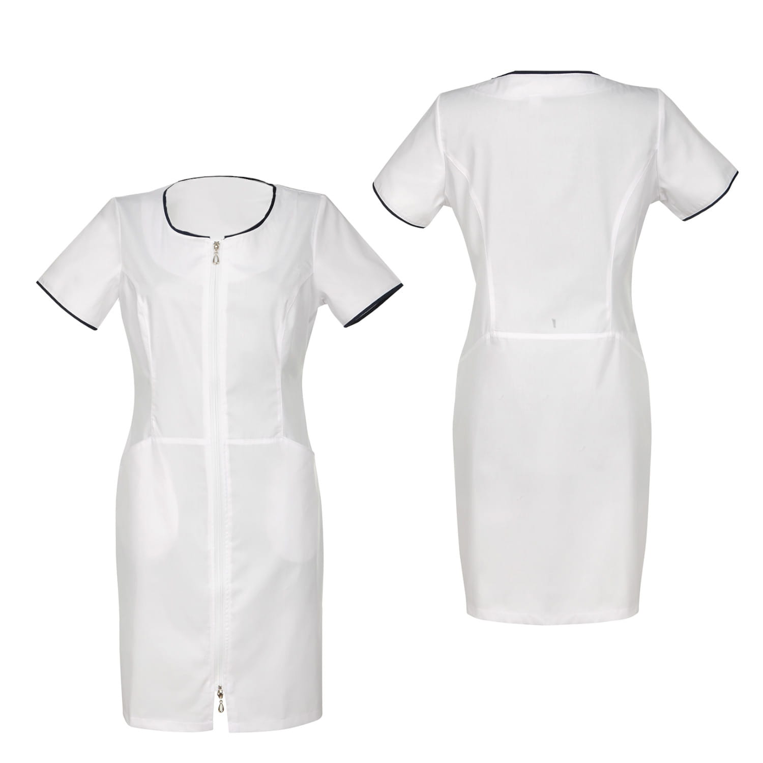 Zdravotnícke Šaty na Zips Biele #3