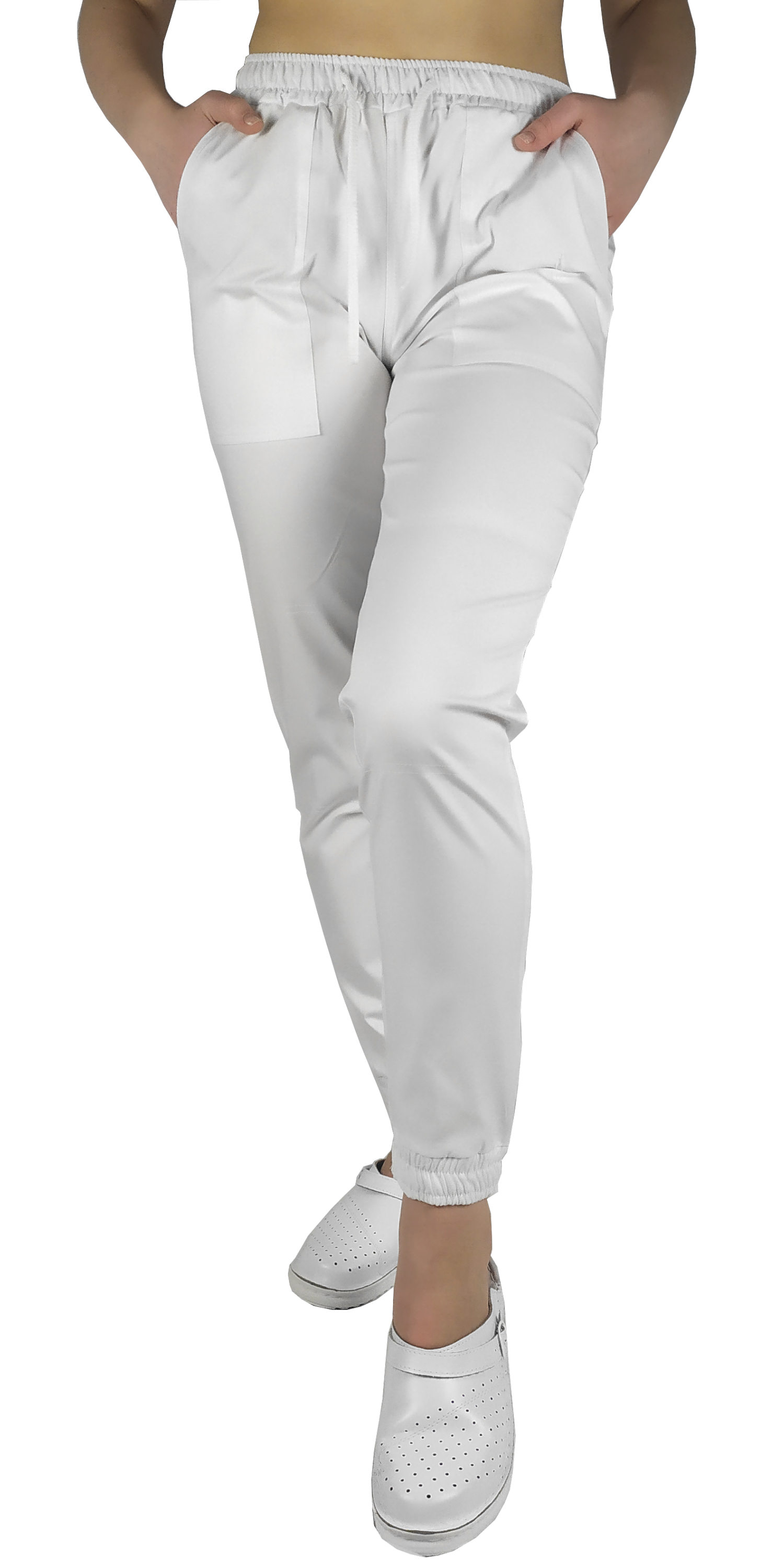 Zdravotnícke nohavice jogger premium - Biele #2